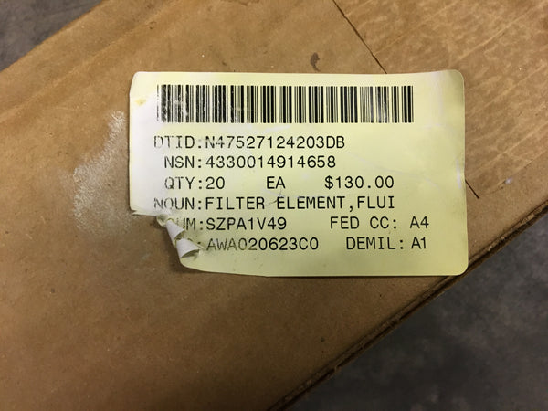 Velcon Fluid Filter Element Separator P/N:7112950 Model: SO-424CNB, NSN:4330-01-491-4658