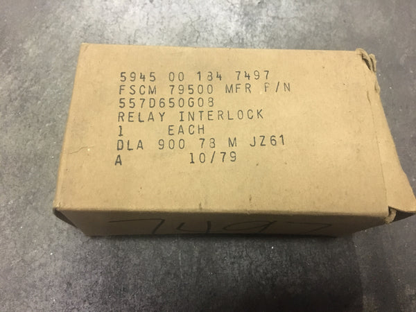 Westinghouse 557D-650-G0-8 Interlock Relay NSN:5945-00-184-7497