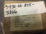 Electro Switch On/Off Toggle Switch NSN:5930-00-275-3106 P/N:7143613P001