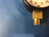 Ametek 2" Vacuum Gauge, Black Steel Case, 1/8"NPT,0-30 inHg MODEL:047225A