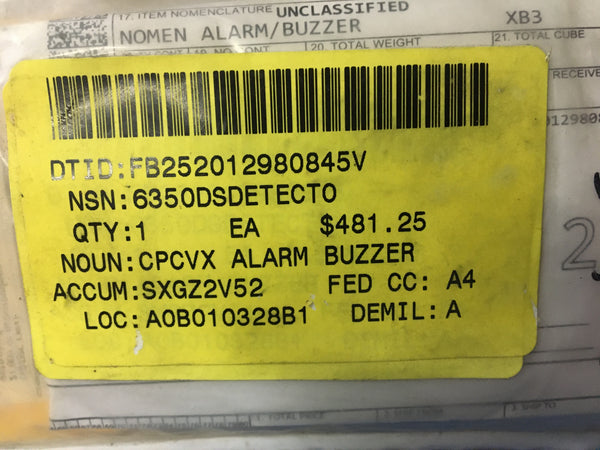 Edwards Signaling 878EX-N5 Vibrating Horn, 110/100 db, Heavy Duty Explosion Proof NSN:6350DSDETECTO