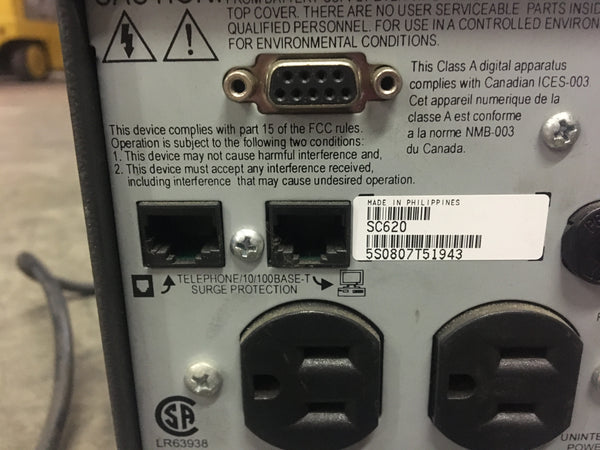 APC Smart-UPS SC6201 Uninterruptible Power Supply 620VA